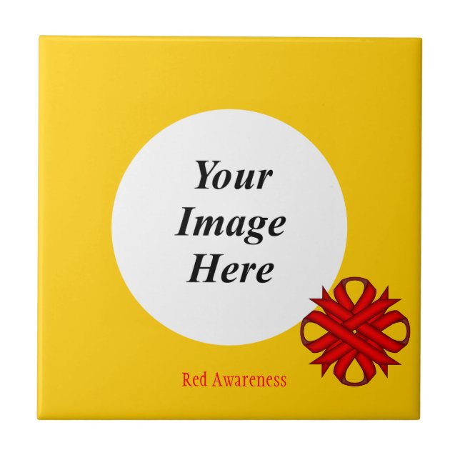 Red Clover Ribbon Template von Kenneth Yoncich Fliese (Vorderseite)