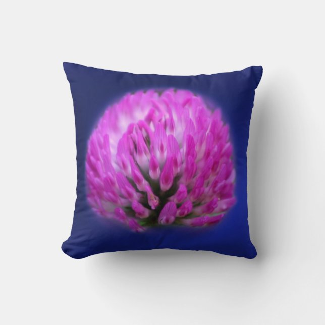 Red Clover Wildblume Kissen (Vorderseite)