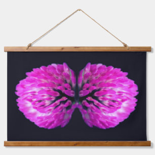 Red Clover Wildblume Twins Wandteppich Mit Holzrahmen