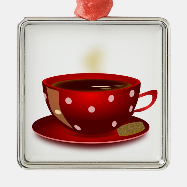 Red Coffee Cup Ornament (Vorne)