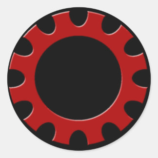Red Cog Sticker