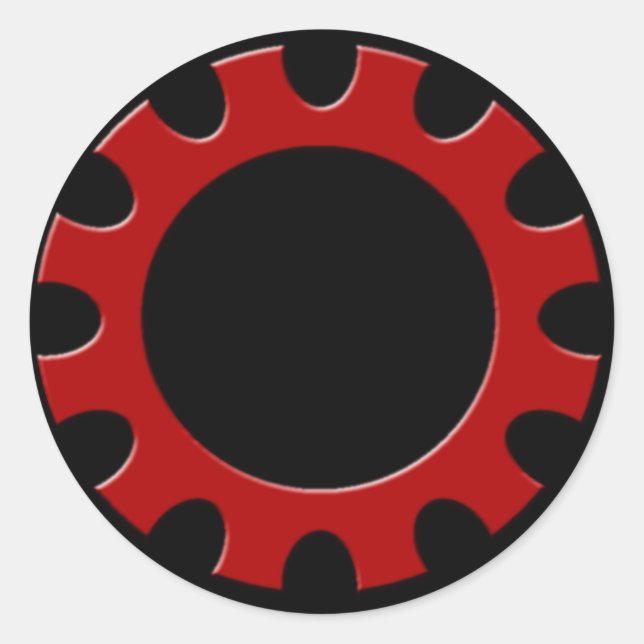 Red Cog Sticker (Vorderseite)