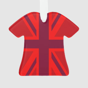 Red Color Background British Union Jack Ornament
