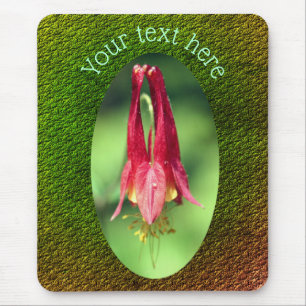 Red Columbine Blume Personalisiert Mousepad