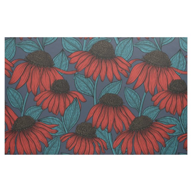 Red Conefwers Stoff (Fat Quarter (45,7 x 55,9 cm))