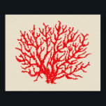 Red Coral Beach Wall Art Poster Print Deco<br><div class="desc">Helle rote Koralle gibt diesem Poster Art Druck nautischen Stil. Nutzen Sie diese Korallenmauer-Dekoration in einem Strandhaus,  Bad,  Schlafzimmer,  Wohnzimmer,  etc... .Das Design stammt aus der Originalkunst.</div>