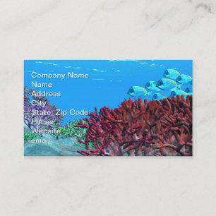 Red Coral Business Card Visitenkarte