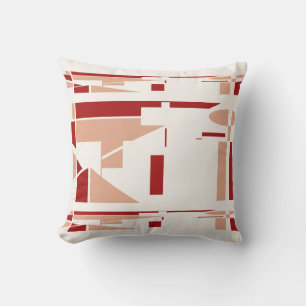 Red Coral Off-white MCM Südwest Look Abstrakt Kissen