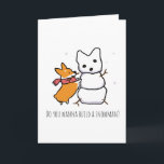 Red Corgi Snowman | CorgiThings Feiertagskarte<br><div class="desc">www.corgithings.com instagram.com/corgithings facebook.com/corgithings</div>