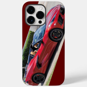 Red Corvette c8, 2023, i phone case