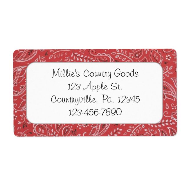 Red Country Business Label (Vorne)