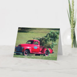 Red Country Chevy Lieferwagen Weihnachtsbaumkarte Feiertagskarte