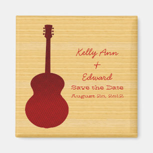 Red Country Gitarre speichern Sie das Date Magnet