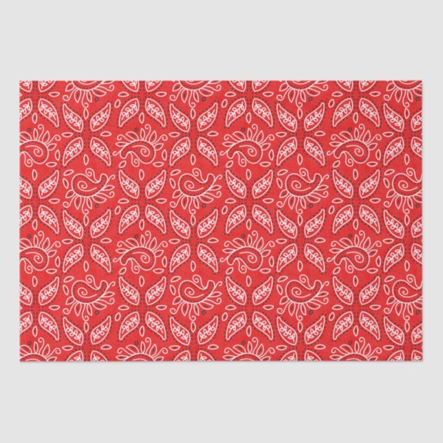 Red Country Paisley-Musterpapier Seidenpapier (Vorderseite)