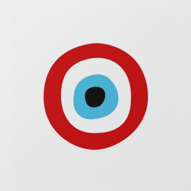 Red Course Evil Eye Patch Fensteraufkleber (Blatt)