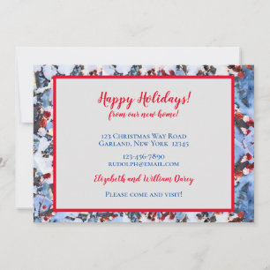 Red Crab Apple Berries in Snow New Zuhause Card Einladung