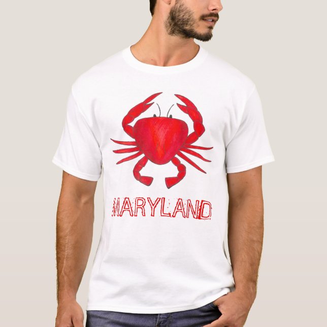 Red Crab Baltimore Maryland Crabs Meeresfrüchte T- T-Shirt (Vorderseite)