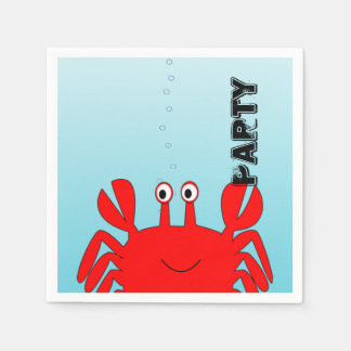 Red Crab Beach Party Geburtstag oder Open House Serviette