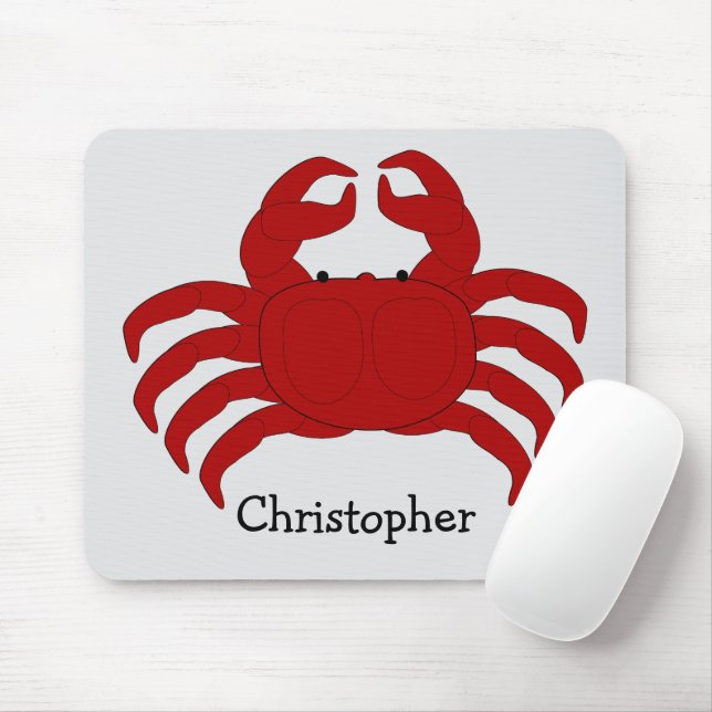 Red Crab Design Mousepad (Mit Mouse)