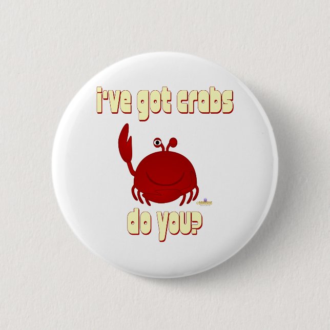Red Crab lächelnd habe ich Krebse Got. Button (Vorderseite)