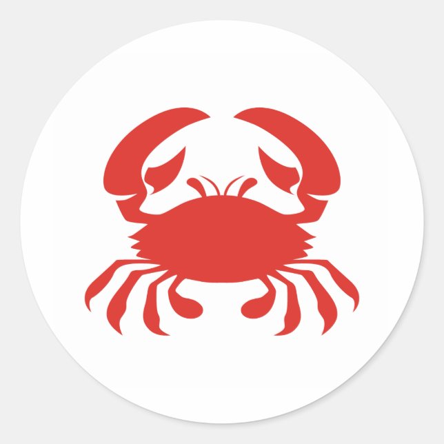Red Crab Logo Runder Aufkleber (Vorderseite)