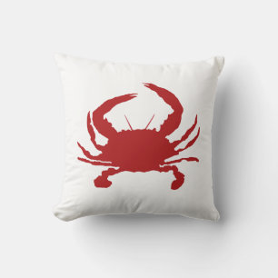 Red Crab Malerei Silhouette Beach Kissen