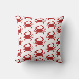 Red Crab Malerei Silhouette Beach Kissen