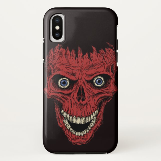 Red Crahead Skull Case-Mate iPhone Hülle (Rückseite)