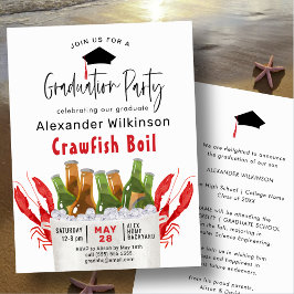 Red Crawfish Boil Abschluss GRILLEN Party Einladung