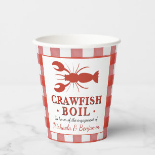 Red Crawfish Boil Hummer Party Verlobung Picnic Pappbecher