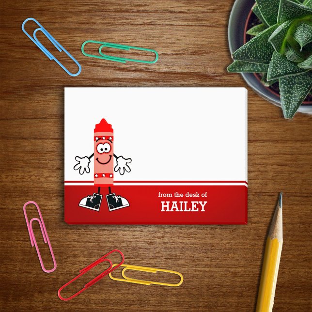 Red Crayon Personalisiert Post-it Klebezettel (Von Creator hochgeladen)