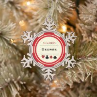 Red Cream Las Vegas Casino Poker Chip Weihnachten