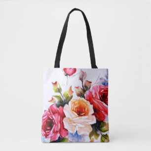 Red & Cream Rose Tasche