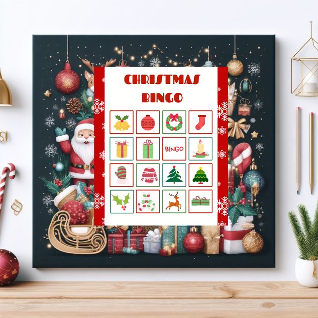 Red Creative Christmas Bingo Jigsaw Puzzle (Von Creator hochgeladen)
