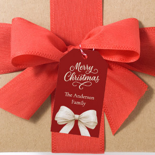 Red Creme Christmas Geschenkanhänger
