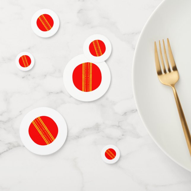 Red Cricket Ball Konfetti (Gruppe)