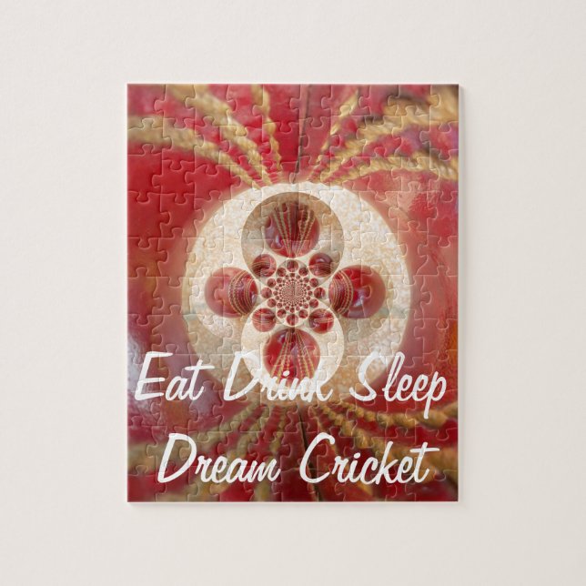 Red Cricket Balls Design Puzzle (Vertikal)