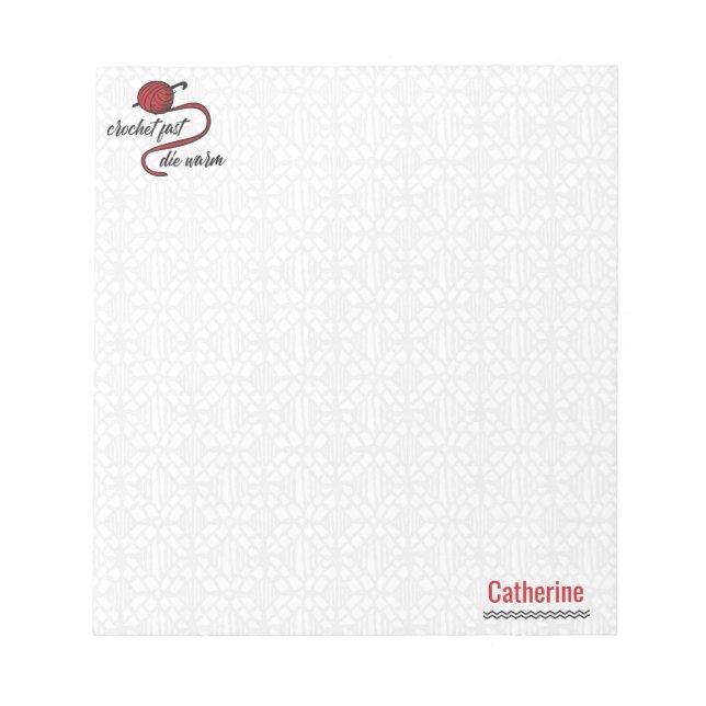 Red Crochet schnell, Die warm Notizblock (Vorderseite)