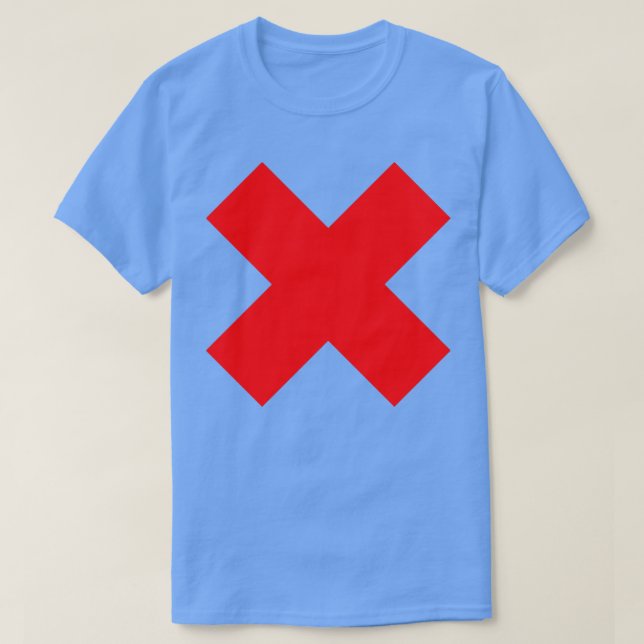 RED CROSS ON BLACK T-Shirt (Design vorne)