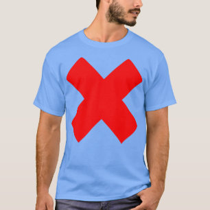 RED CROSS ON BLACK T-Shirt