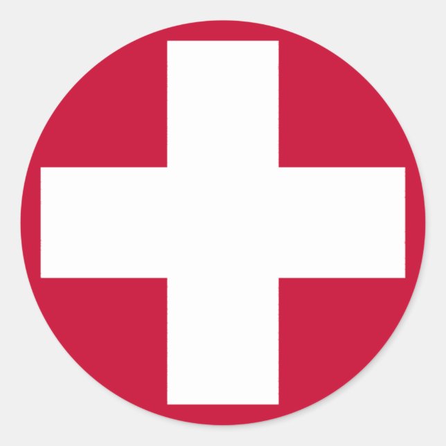 Red Cross Produkte & Designs! Runder Aufkleber (Vorderseite)
