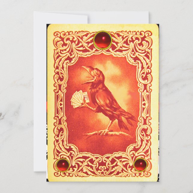 RED CROW PLAYCARDS,POKER PARTY WAX SIEGEL EINLADUNG (Vorderseite)