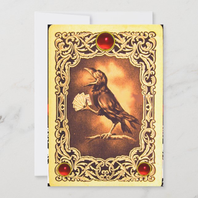 RED CROW PLAYCARDS,POKER PARTY WAX SIEGEL EINLADUNG (Vorderseite)