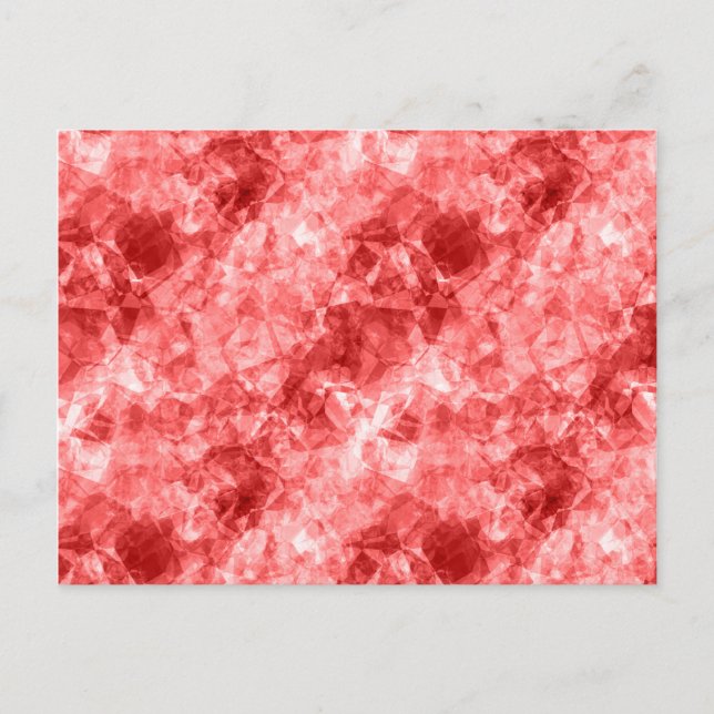 Red Crumpled Textur Postkarte (Vorderseite)