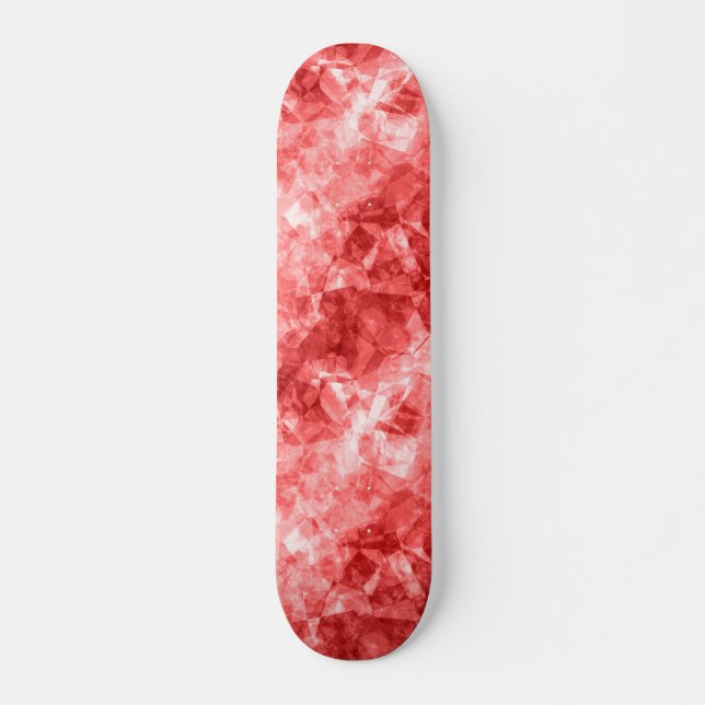 Red Crumpled Textur Skateboard (Vorne)