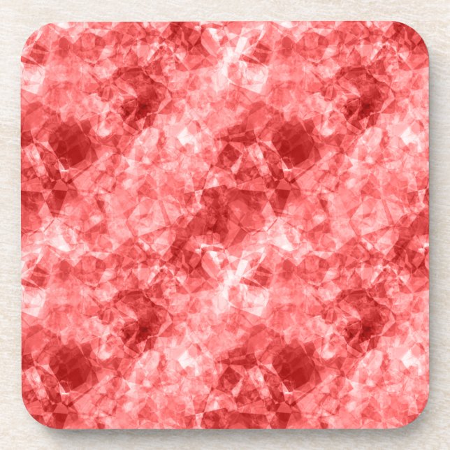 Red Crumpled Textur Untersetzer (Vorderseite)