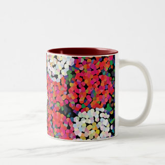 Red Crystal Floral Blooms Zweifarbige Tasse