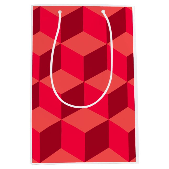 Red Cubes Mittlere Geschenktüte (Vorderseite)