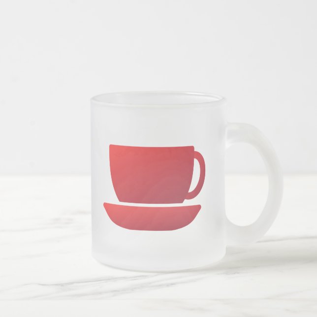 Red Cup und Saucer Mattglastasse (Rechts)