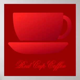 Red Cup und Saucer Poster